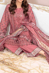 Ursiya By Tawakkal Unstitched 3 Piece Emb Digital Printed Lawn Suit-D-2604