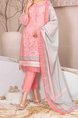 Ursiya By Tawakkal Unstitched 3 Piece Emb Digital Printed Lawn Suit-D-2606