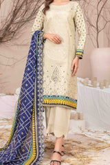 Ursiya By Tawakkal Unstitched 3 Piece Emb Digital Printed Lawn Suit-D-2607