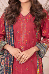 Ursiya By Tawakkal Unstitched 3 Piece Emb Digital Printed Lawn Suit-D-2608