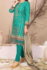 Ursiya By Tawakkal Unstitched 3 Piece Emb Digital Printed Lawn Suit-D-2609