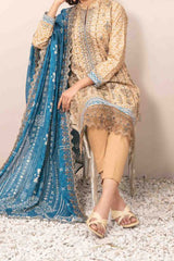 Ursiya By Tawakkal Unstitched 3 Piece Emb Digital Printed Lawn Suit-D-2610
