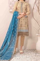 Ursiya By Tawakkal Unstitched 3 Piece Emb Digital Printed Lawn Suit-D-2610