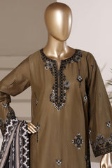 Eclair By Sada Bahar Stitched 3 Piece Emb Lawn Suit-D-262-MEHANDI