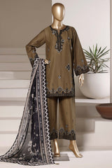 Eclair By Sada Bahar Stitched 3 Piece Emb Lawn Suit-D-262-MEHANDI