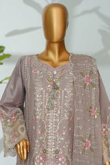 Bin Saeed Stitched 3 Piece Luxury Emb Lawn Suit-D-2700 GRAY