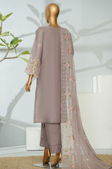 Bin Saeed Stitched 3 Piece Luxury Emb Lawn Suit-D-2700 GRAY
