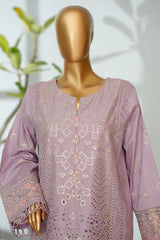 Bin Saeed Stitched 3 Piece Luxury Emb Lawn Suit-D-2703 PURPLE