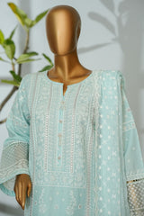 Bin Saeed Stitched 3 Piece Luxury Emb Lawn Suit-D-2707 FEROZI
