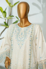 Bin Saeed Stitched 3 Piece Luxury Emb Lawn Suit-D-2710 WHITE