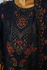 Bin Saeed Stitched 3 Piece Luxury Emb Lawn Suit-D-2712 BLUE
