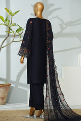 Bin Saeed Stitched 3 Piece Luxury Emb Lawn Suit-D-2712 BLUE