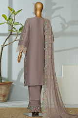 Bin Saeed Stitched 3 Piece Luxury Emb Lawn Suit- D-2755 GREY