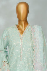 Bin Saeed Stitched 3 Piece Luxury Emb Lawn With Chiffon Dupatta- D-2762 ANGORI