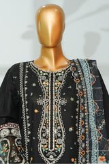 Bin Saeed Stitched 3 Piece Luxury Emb Lawn With Chiffon Dupatta- D-2765 BLACK
