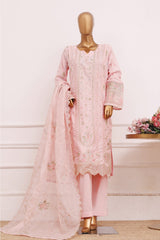 Bin Saeed Stitched 3 Piece Luxury Emb Lawn Vol-06 Suit-D-2846-Pink
