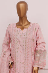 Bin Saeed Stitched 3 Piece Luxury Emb Lawn Vol-06 Suit-D-2846-Pink