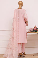 Bin Saeed Stitched 3 Piece Luxury Emb Lawn Vol-06 Suit-D-2846-Pink