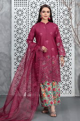 Rayleah By Tawakkal Unstitched 3 Piece Emb Schiffli Lawn Suit-D-2926