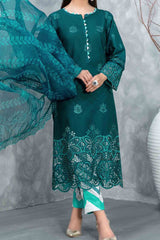 Rayleah By Tawakkal Unstitched 3 Piece Emb Schiffli Lawn Suit-D-2927