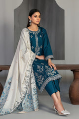 Efza By Tawakkal Unstitched 3 Piece Fancy Emb Lawn Suit-D-2969