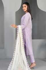 Efza By Tawakkal Unstitched 3 Piece Fancy Emb Lawn Suit-D-2970