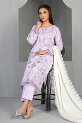 Efza By Tawakkal Unstitched 3 Piece Fancy Emb Lawn Suit-D-2970