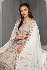 Efza By Tawakkal Unstitched 3 Piece Fancy Emb Lawn Suit-D-2971