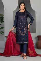 Efza By Tawakkal Unstitched 3 Piece Fancy Emb Lawn Suit-D-2972
