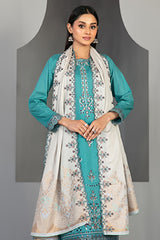 Efza By Tawakkal Unstitched 3 Piece Fancy Emb Lawn Suit-D-2973