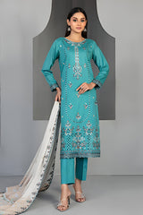 Efza By Tawakkal Unstitched 3 Piece Fancy Emb Lawn Suit-D-2973