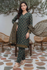 Arshi By Tawakkal Stitched 3 Piece Printed Rotary Lawn Suit-D-2996-Green