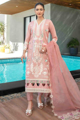 Zevira By Tawakkal Semi Stitched 3 Piece Emb Fancy Lawn Collection-D-3250