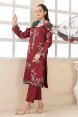 Araceli By Tawakkal Stitched 3 Piece Fancy Emb Belgian Viscose Suit-D-3709