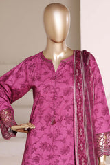 Malika By Sada Bahar Stitched 3 Piece Festive Emb Lawn Vol-02 Suit-D-3929-Magenta