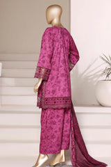 Malika By Sada Bahar Stitched 3 Piece Festive Emb Lawn Vol-02 Suit-D-3929-Magenta