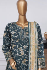 Malika by Sada Bahar Stitched 3 Piece Emb Festive Suit-D-4080-Green