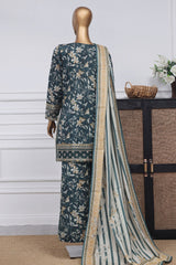 Malika by Sada Bahar Stitched 3 Piece Emb Festive Suit-D-4080-Green