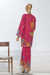 Sada Bahar Stitched 2 Piece Mid Summer Co Ords Lawn Suit-D-5043-Magenta