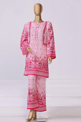 Sada Bahar Stitched 2 Piece Mid Summer Co Ords Lawn Suit-D-5045-Pink
