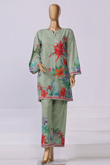 Sada Bahar Stitched 2 Piece Mid Summer Co Ords Lawn Suit-D-5046-Pista