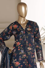 Malika By Sada Bahar Stitched 3 Piece Emb Lawn With Shalwar Suit-D-5070-BLUE