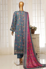 Sada Bahar Stitched 3 Piece Festive Emb Lawn Vol-01 Suit-D-5210-Blue