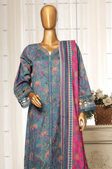 Sada Bahar Stitched 3 Piece Festive Emb Lawn Vol-01 Suit-D-5210-Blue