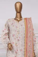 Signature By Sada Bahar Stitched 3 Piece Festive Emb Lawn Suit-D-5282-Light Pink