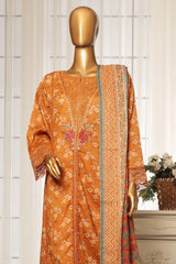 Sada Bahar Stitched 3 Piece Festive Emb Lawn Vol-01 Suit-D-5313-Mustard