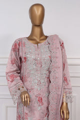 Signature By Sada Bahar Stitched 3 Piece Festive Emb Lawn Suit-D-6117-Pink