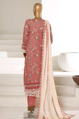 Sada Bahar Stitched 3 Piece Festive Emb Lawn With Fancy Dupatta Vol-01 Suit-D-643 BROWN