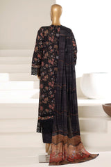 Sada Bahar Stitched 3 Piece Festive Emb Lawn With Fancy Dupatta Vol-01 Suit-D-644 BLACK
