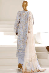 Sada Bahar Stitched 3 Piece Festive Emb Lawn With Fancy Dupatta Vol-01 Suit-D-646 SKY